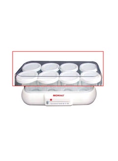 Sonai Yogurt Maker With 8 Cup Set 10W SO266HL0X6MZPNAFAMZ White/Clear  - Image 3