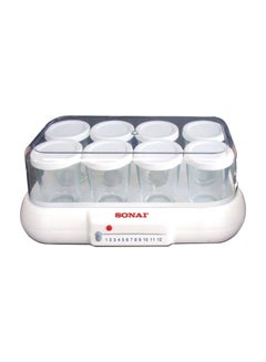 Sonai Yogurt Maker With 8 Cup Set 10W SO266HL0X6MZPNAFAMZ White/Clear  - Image 1