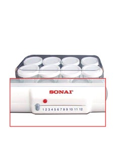 Sonai Yogurt Maker With 8 Cup Set 10W SO266HL0X6MZPNAFAMZ White/Clear  - Image 2