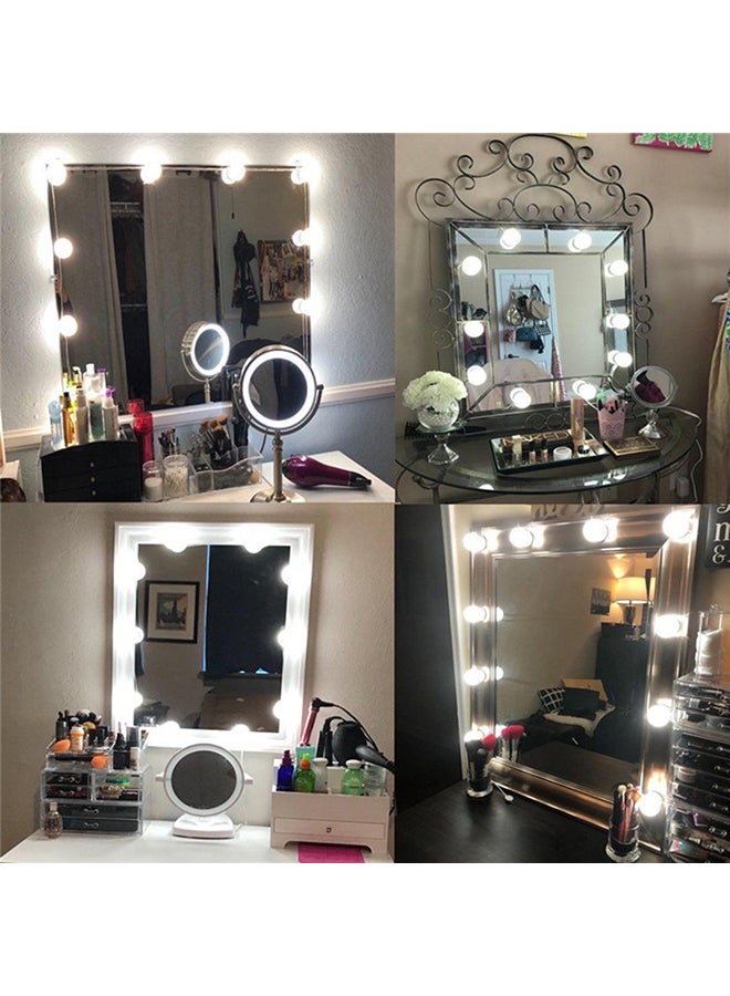 10 Bulbs Vanity LEDs Mirror Lights White 20.30x5.60x14.20cm - Image 4