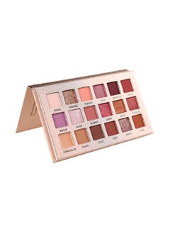 18-Colors Matte Eyeshadow Palette Beige/Gold/Brown