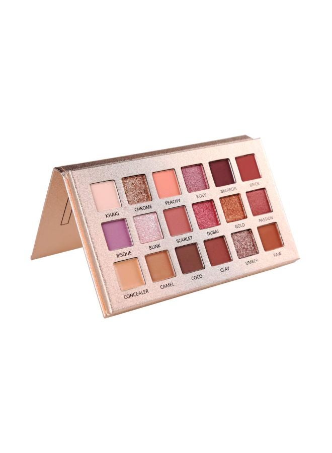 BEAUTY GLAZED - 18-Colors Matte Eyeshadow Palette Beige/Gold/Brown - Image 1