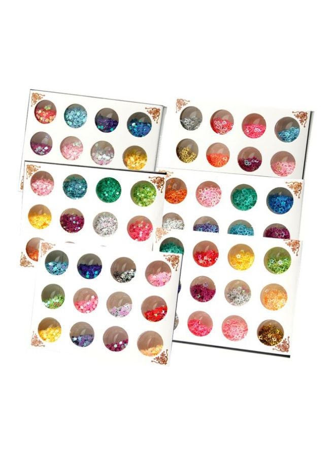 12-Colour Glitter Nail Decoration Tool Multicolour - Image 2