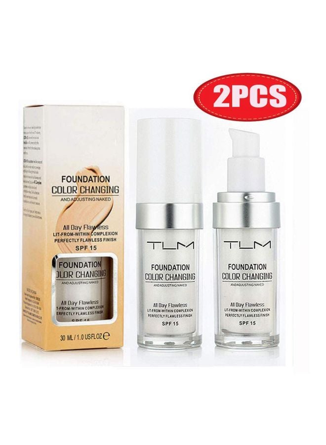 تي إل إم كريم أساس متغير اللون بعامل حماية من الشمس SPF15 من قطعتين أبيض - Image 2