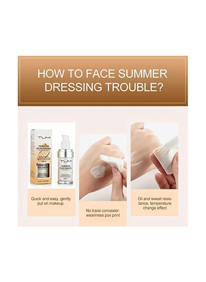 تي إل إم مجموعة كريم أساس كولور تشينجنج بعامل حماية من الشمس SPF 15 من قطعتين أبيض - Image 2