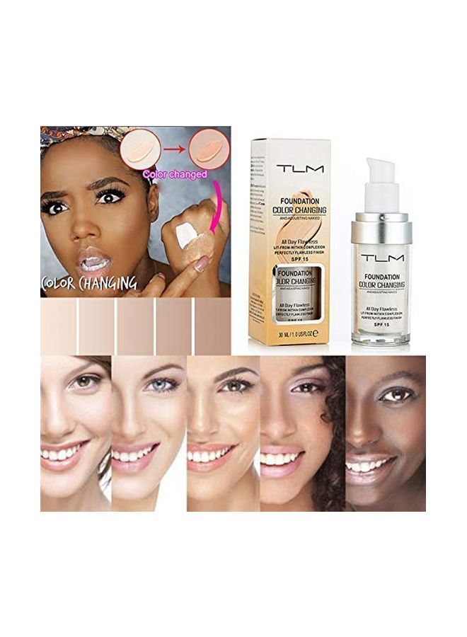 تي إل إم مجموعة كريم أساس كولور تشينجنج بعامل حماية من الشمس SPF 15 من قطعتين أبيض - Image 3