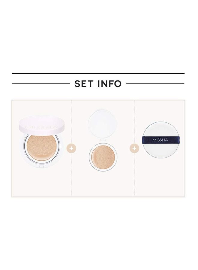 ميشا مجموعة بودرة ماجيك كوشن لتغطية تدوم طويلاً بعامل حماية من الشمس SPF 50 من قطعتين 23 بيج - Image 2