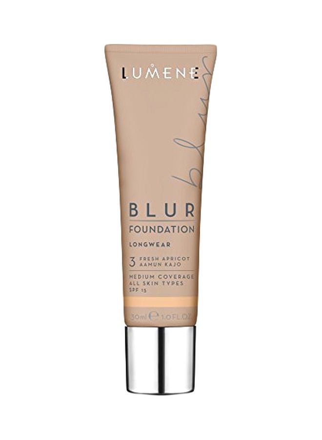 لومين كريم أساس ضبابي يدوم طويلاً مع عامل الحماية من الشمس SPF 15 فريش أبريكوت 3