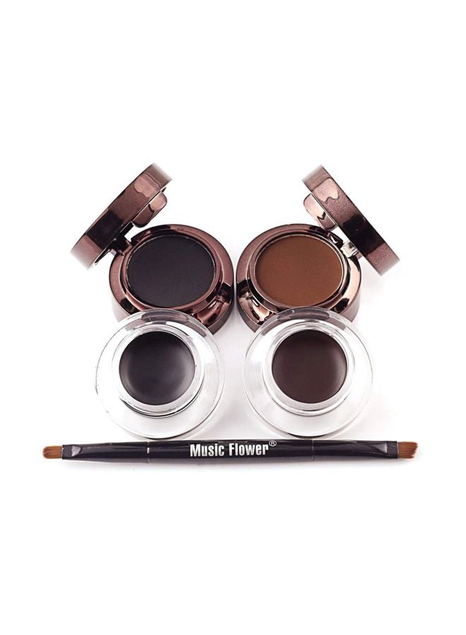 ميوزك فلاور مجموعة مكياج للعيون 4 في 1 أسود/بني - Image 2