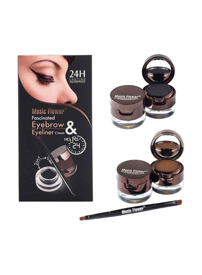 ميوزك فلاور مجموعة مكياج للعيون 4 في 1 أسود/بني - Image 1
