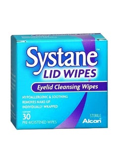 Systane 30-Piece Eyelid Cleansing Wipe Multicolour 