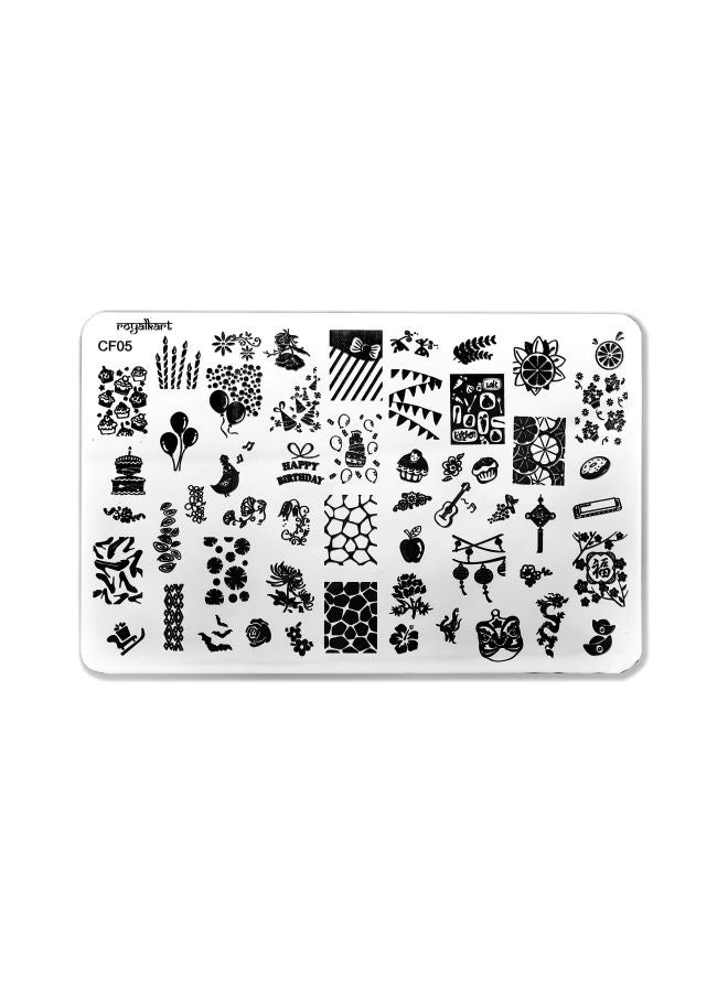 Royalkart - Nail Silicone Stamper Scraper And Double-Sided Dotting Tool Set Multicolour - Image 1