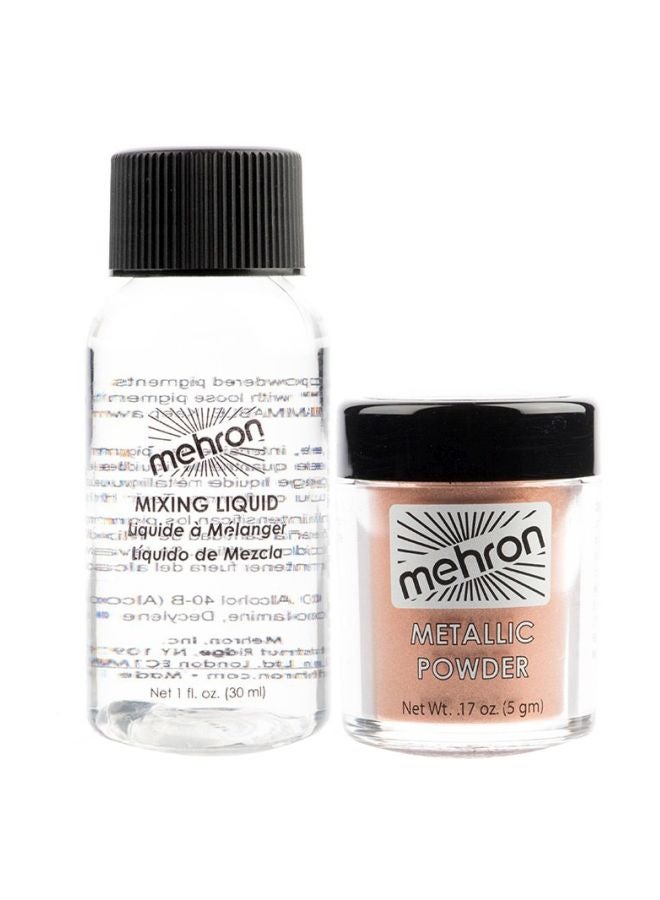 mehron Metallic Powder With Mixing Liquid Copper - Image 2
