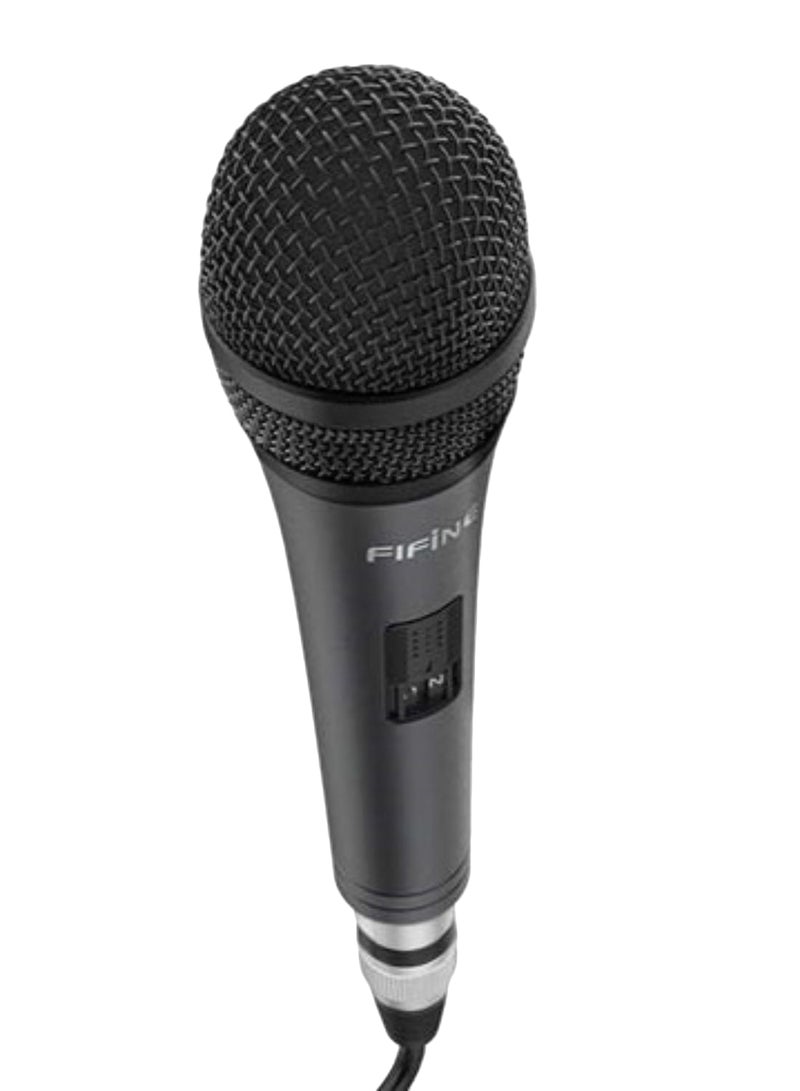 FIFINE - Karaoke Microphone,Fifine Dynamic Vocal Microphone For Speaker,Wired Handheld Mic With On/Off Switch And 14.8ft Detachable Cable.(K6) K6 Black - Image 1