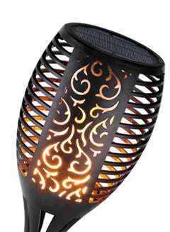 Generic 4-Piece Solar Powered Flame Lamp Torch Light Set Black 50centimeter  - Image 2
