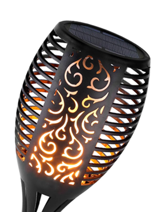 Generic - 4-Piece Solar Powered Flame Lamp Torch Light Set Black 50centimeter - Image 1