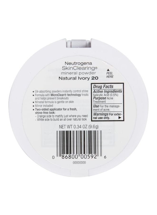 Neutrogena SkinClearing Mineral Powder Natural Ivory 20  - Image 2