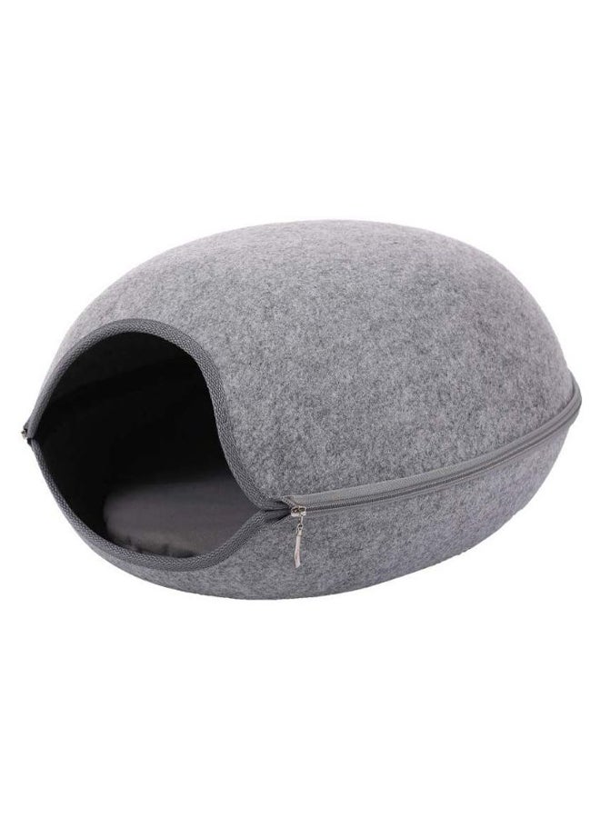 Portable Cat Cave Bed Grey - Image 1
