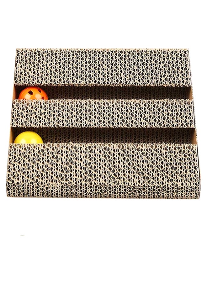 لوح خدش مموج مع كرة جرس بيج/برتقالي/أصفر - Image 1