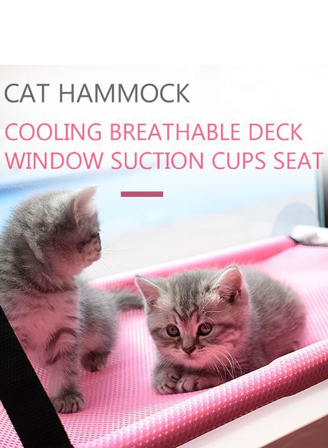 Generic Cooling Breathable Hammock Window Perch Pink/Black/White  - Image 2