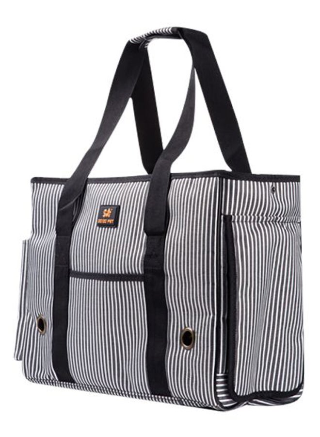 DODOPET Portable Pet Carrier Travel Bag Black/White Medium - Image 1