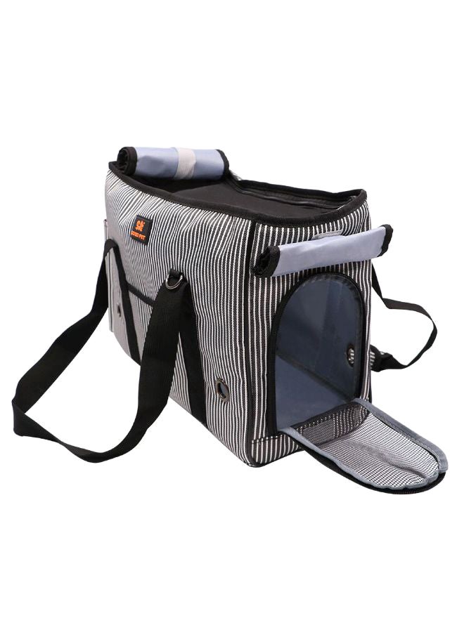 DODOPET Portable Pet Carrier Travel Bag Black/White Medium - Image 2