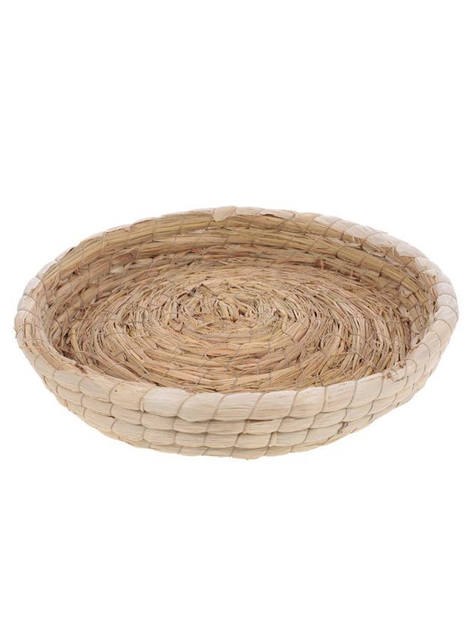Hand Woven Scratching Pet Bed Beige - Image 1