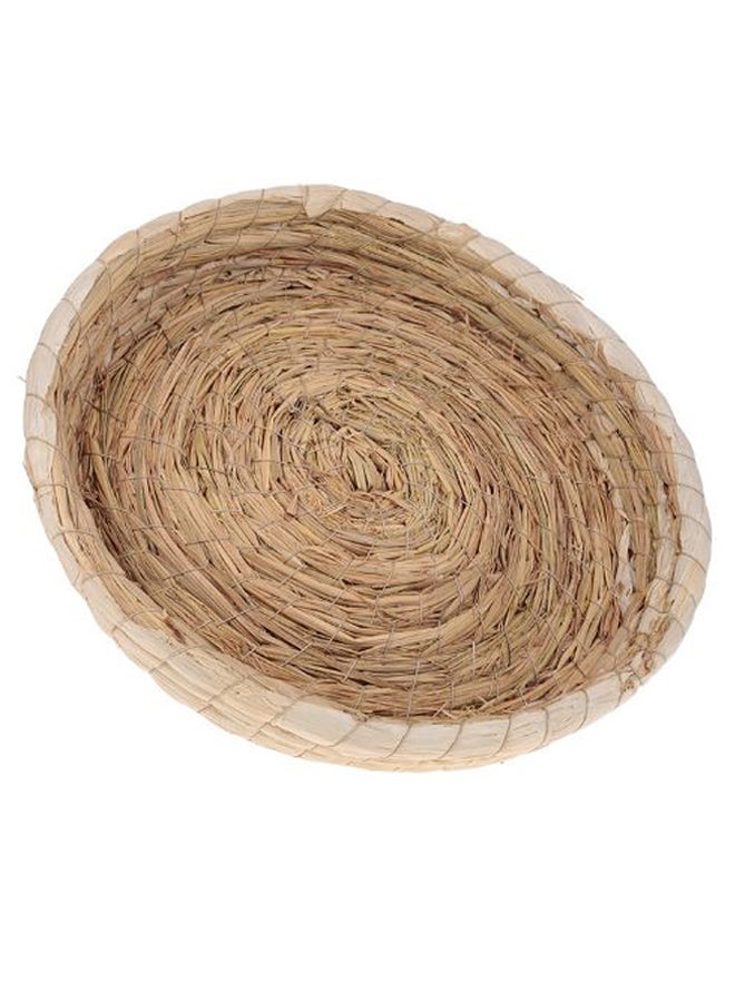 Hand Woven Scratching Pet Bed Beige - Image 2