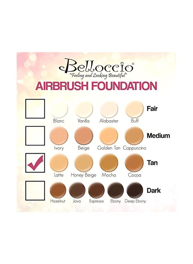 Belloccio Airbrush Makeup Foundation Latte - Medium  - Image 2