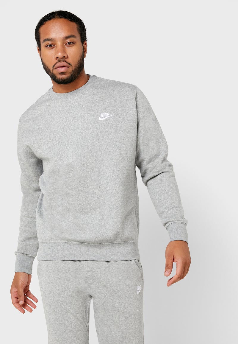 Nike NSW Club Sweatshirt Grey - Image 1