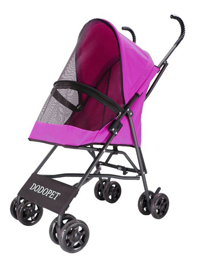 Foldable Carrier Pet Stroller Pink/Black