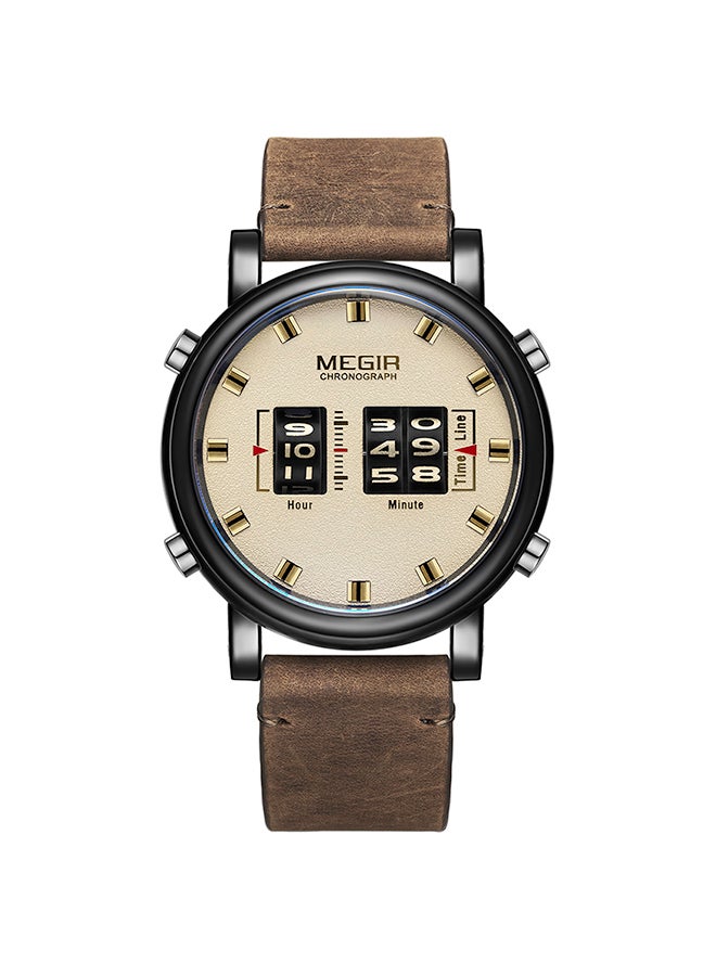 ميجر ساعة يد رقمية بسوار من جلد صناعي طراز 2137 للرجال - Image 1