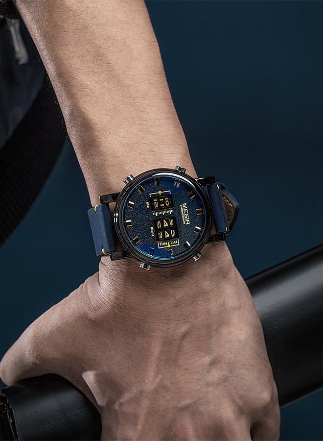 ميجر ساعة يد رقمية بسوار من جلد صناعي طراز 2137 men - Image 5