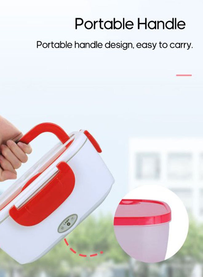 Multi-Functional Electric Heating Lunch Box With Removable Container Red/White - Image 2