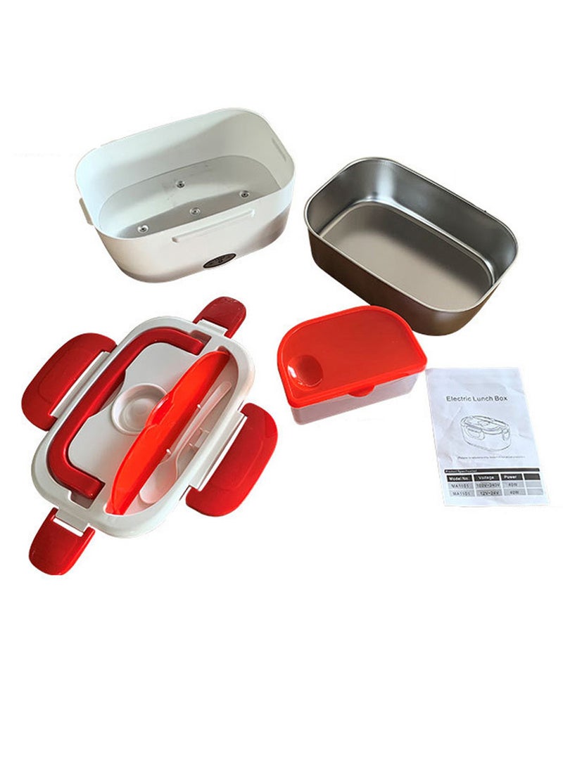 Multi-Functional Electric Heating Lunch Box With Removable Container Red/White - Image 3