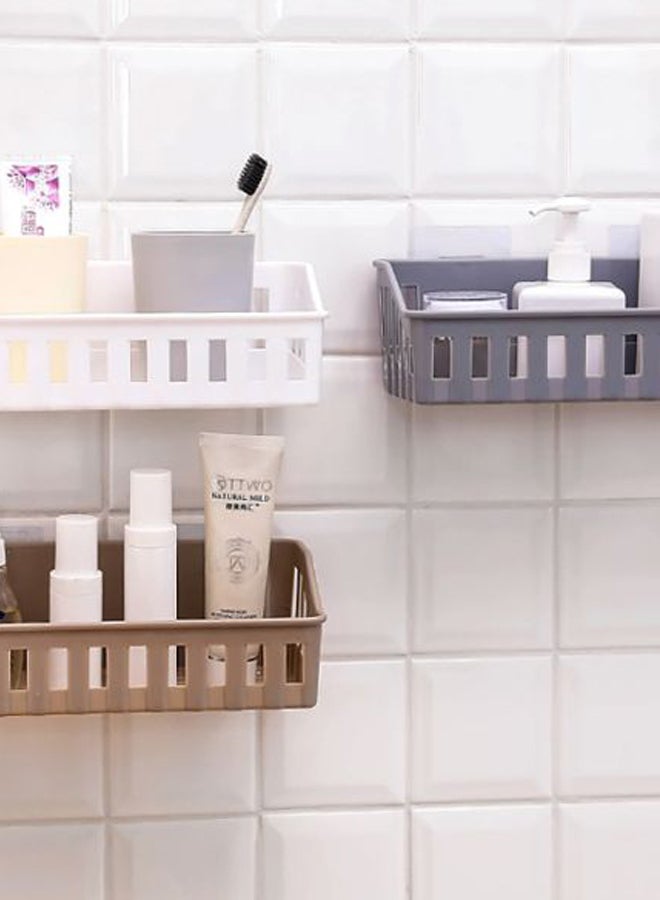 SAPU Punch Free Storage Holder For Kitchen And Bathroom Brown 27*9*11cm  - Image 3
