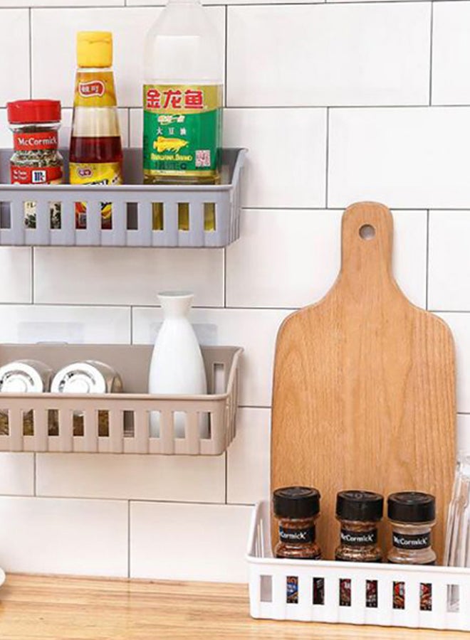 SAPU Punch Free Storage Holder For Kitchen And Bathroom Brown 27*9*11cm  - Image 2