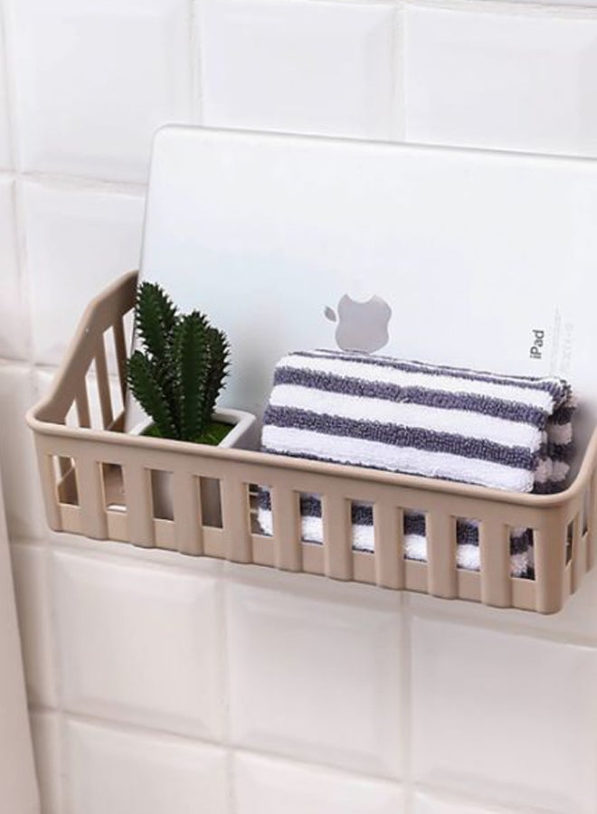 SAPU Punch Free Storage Holder For Kitchen And Bathroom Brown 27*9*11cm  - Image 4