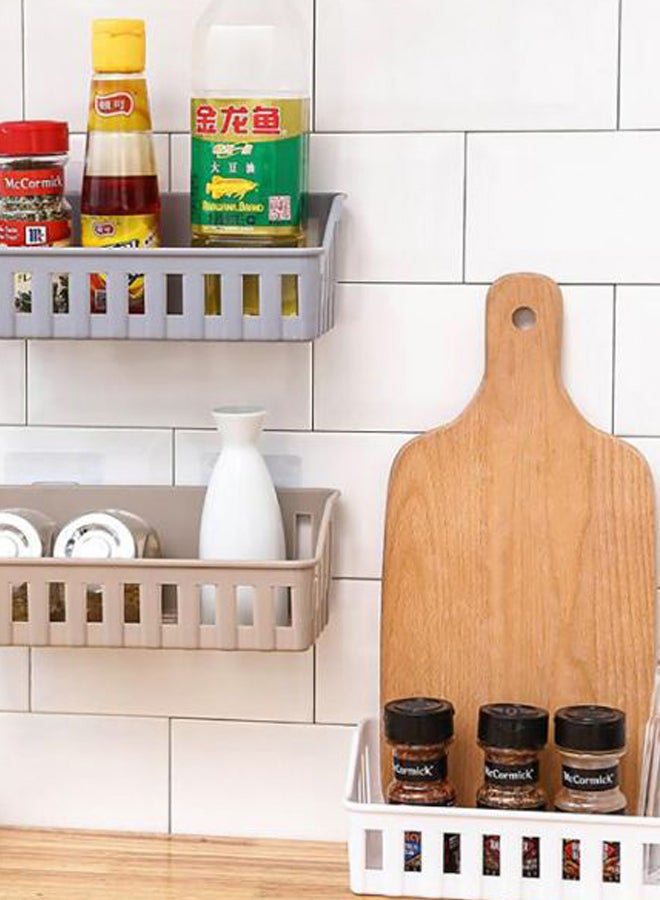 SAPU Punch Free Storage Holder For Kitchen And Bathroom Grey 27*9*11cm  - Image 2
