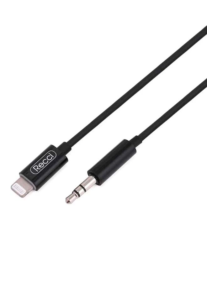 Recci Audio Cable With Lightning Connector Black - Image 1