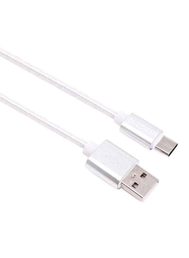 Recci Nylon Braided USB-C Cable Grey - Image 1