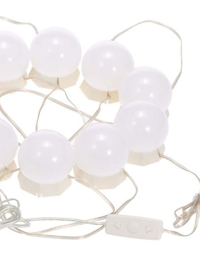 طقم مصابيح LED لمرآة الزينة - 10 قطع أبيض 5متر - Image 2
