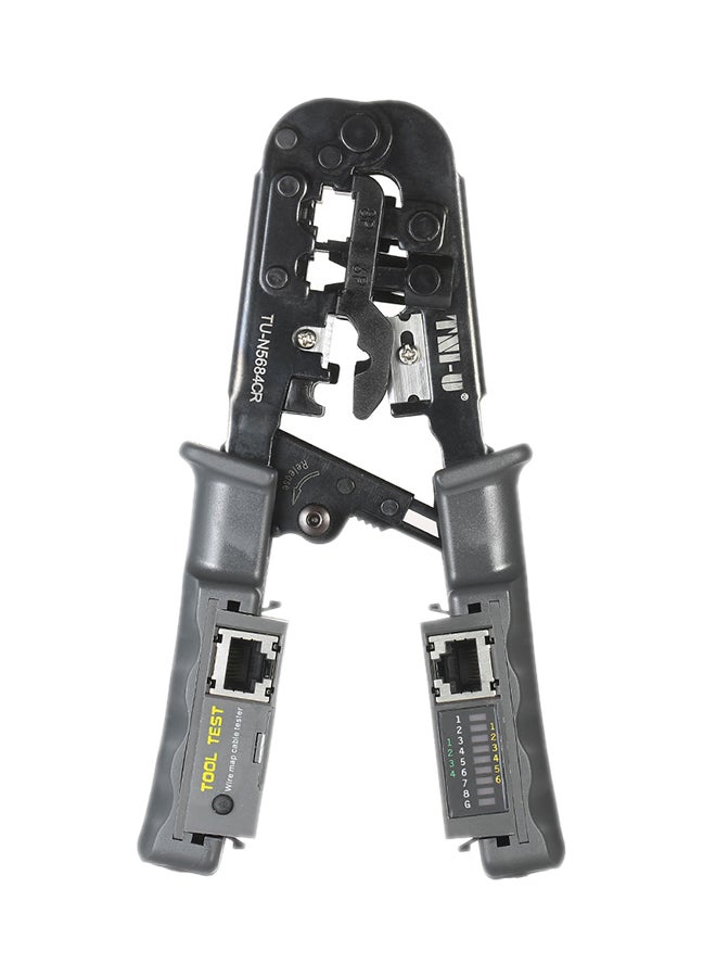 TNI-U 2-In-1 Wire Crimping And Testing Plier Grey/Black 