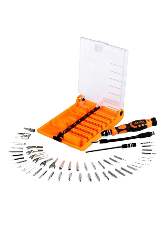 JAKEMY 52-In-1 Professional Precise Screwdriver Set Orange/Black/Silver