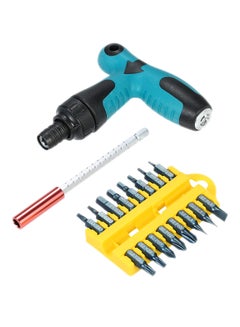 17-Piece Retractable Magnetic Sockets Screwdrivers Set With Hex Torx Multicolor