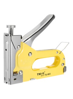 Generic Heavy Duty U-Shape 3 Ways Nails Staple Gun Yellow/Silver 