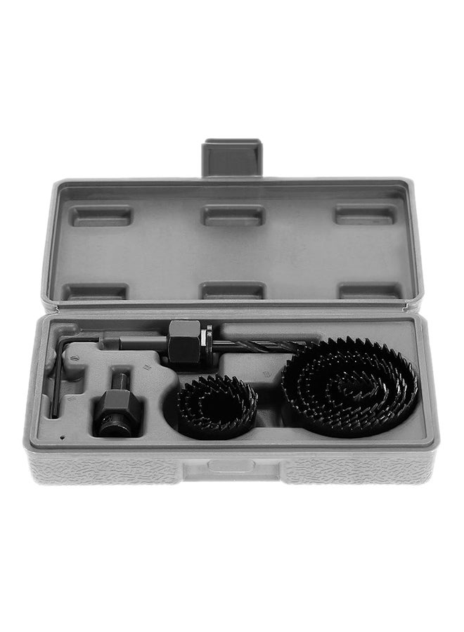 11-Piece Hole Saw Kit Black 