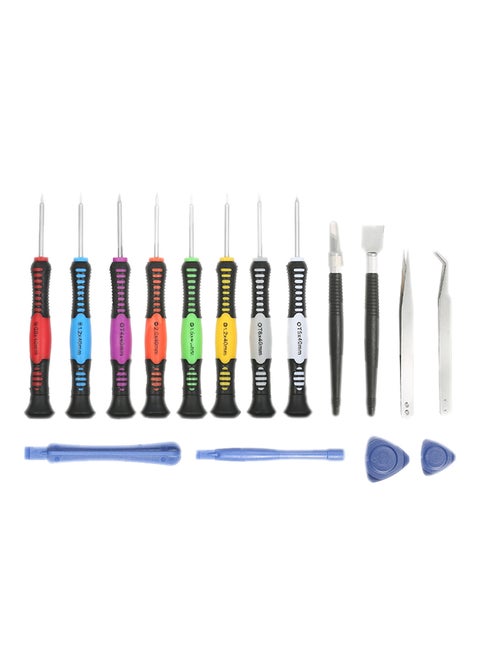16-In-1 Multi-functional Precision Torx Slotted Screwdrivers Set Multicolor