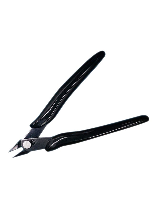 Precision Flush Mini Wire Side Cutter Plier Black 13x3x8centimeter