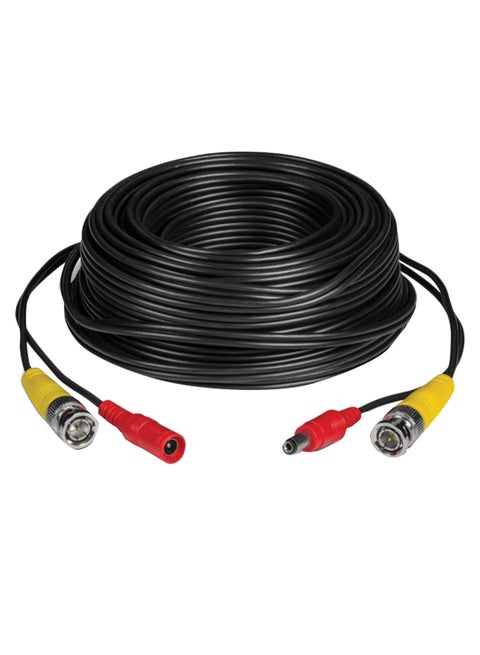 BNC Connector Power Jack CCTV Camera Cable Black